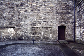 MOst people were executed at the other end of the yard, but Connolly was  dragged to this spot, close to the door